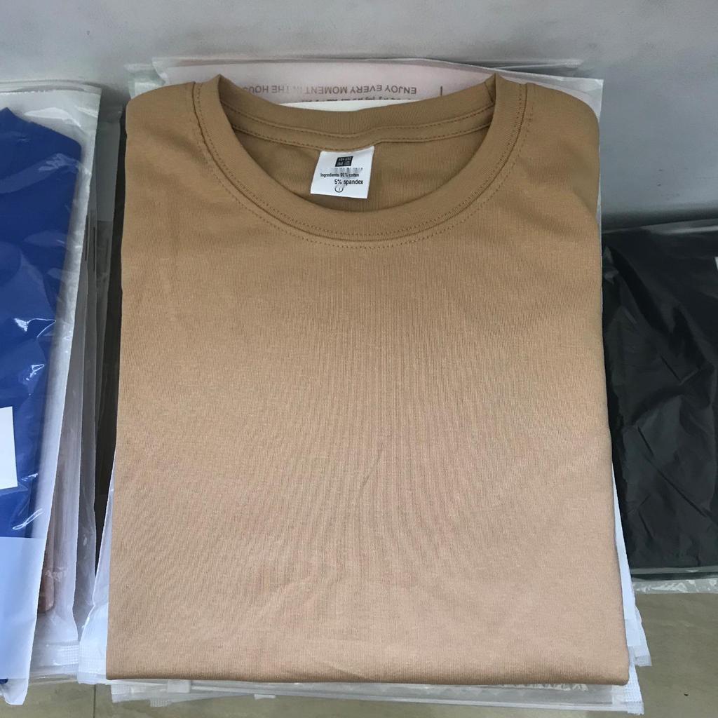Women's Slim-Fit Pure Cotton Short-Sleeve Round Neck Base Layer T-Shirt