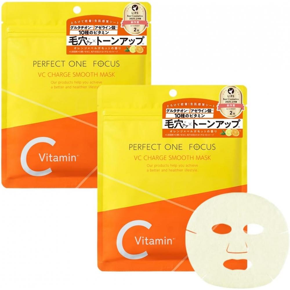 Идеальная маска для лица Perfect One Focus Vc Charge Smooth Mask, 2 упаковки по 7 штук, 05