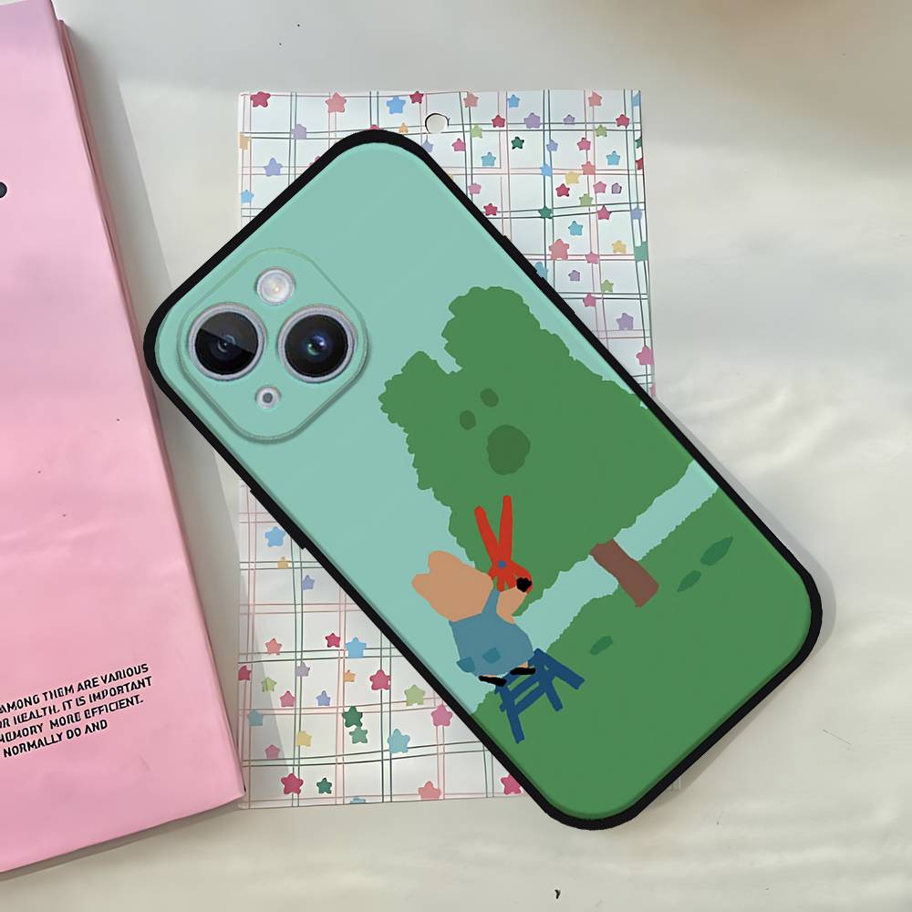 Cute Bear Black Phone Case That Fits For IPhone 17,16,15,11,13,14 Pro Max,Plus,X,Xr,Xs Max,13Mini
