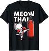 Muay Thai Cat, Meow Thai Thai Boxing For Youth, Muay Thai T-Shirt
