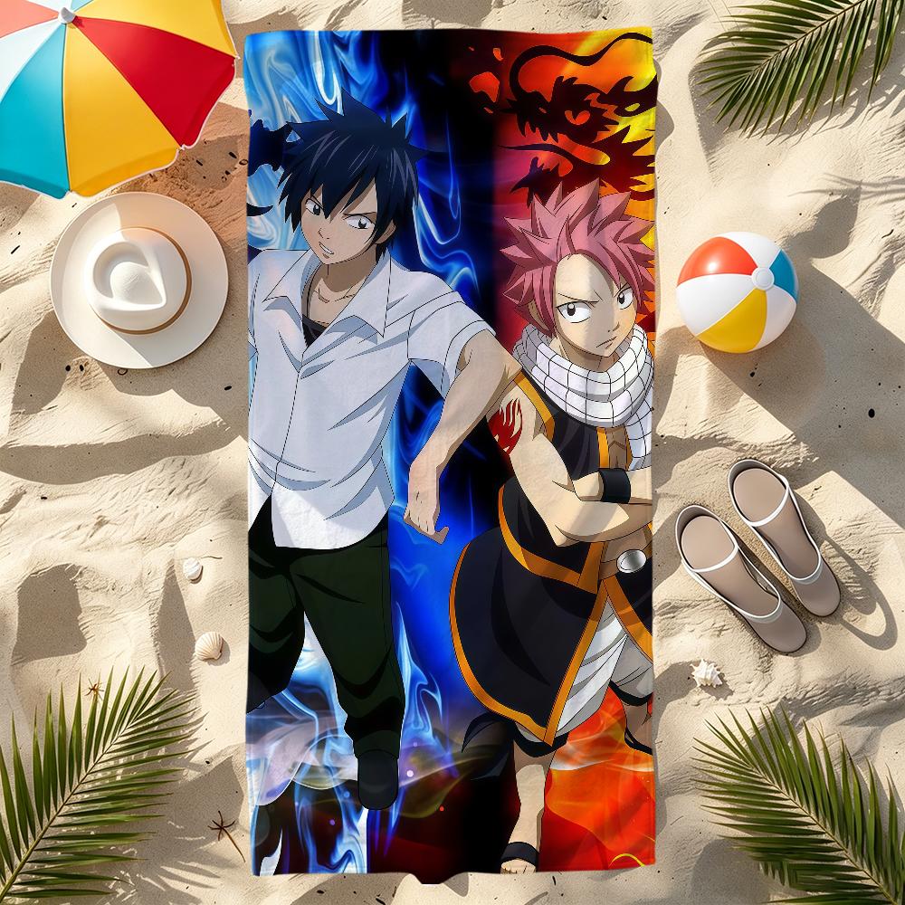 F-fairy T-tail 100 cute Towel Large Y-yEARS Quick-Drying Microfiber soft Beach Towel for Travel Fitness Sauna Bathing Camping