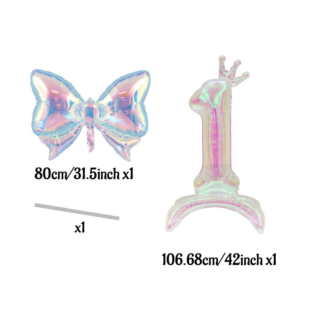 2 digital colorful transparent bow balloons for graduation, wedding, baby shower, anniversary, and birthday party decoration