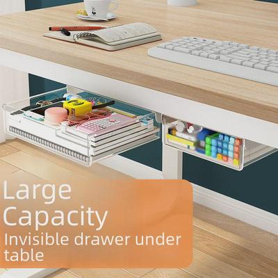 "Under-Desk Large Invisible Drawer Storage Box for Desks"