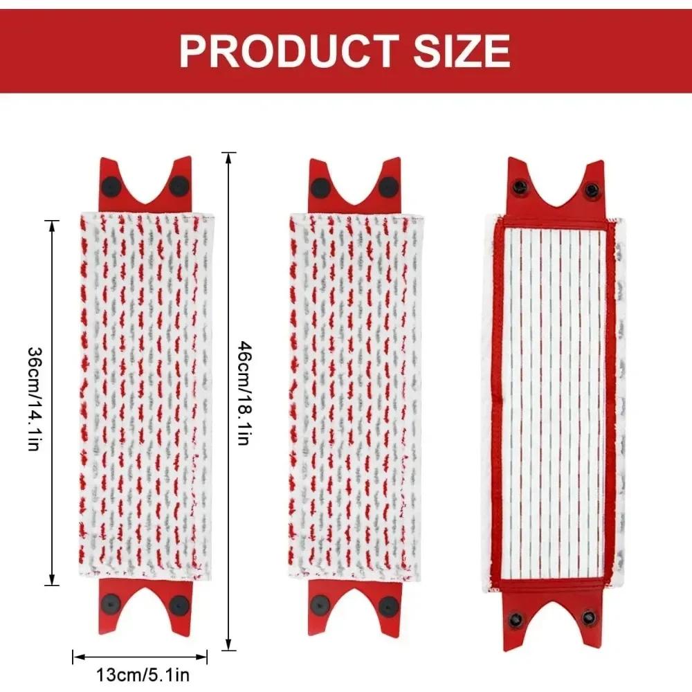 Replacement microfiber floor mop pad and mop head for washable floor wiping kit