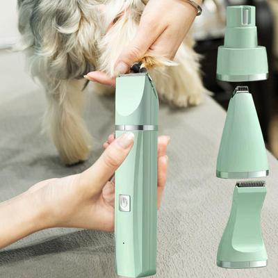 Dog Grooming Clippers Hair Trimmer 4 In 1 Silent Cordless Electric Trimming Nail Grinder Tool For Cat Eyes Face Ears Paws Matted