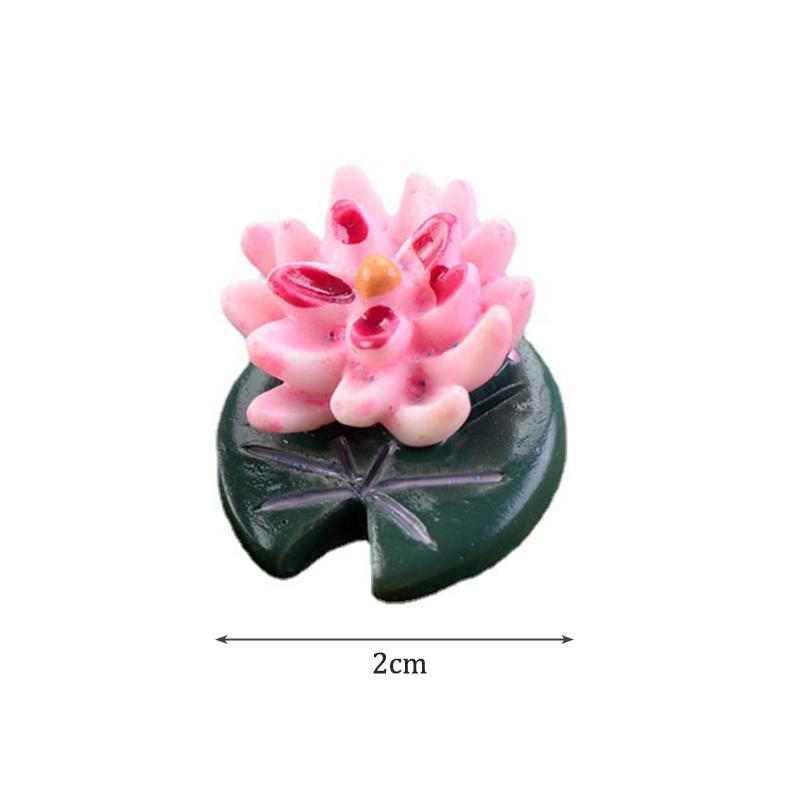 

Red Fish Lotus Lotus Leaf Miniature Landscape Ornaments Garden Aquarium Tank as the picture