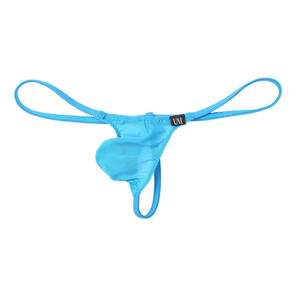 Pánské spodní prádlo tanga s průhlednou síťovinou Sexy průhledné pánské bikiny kalhotky s nízkým vzestupem
