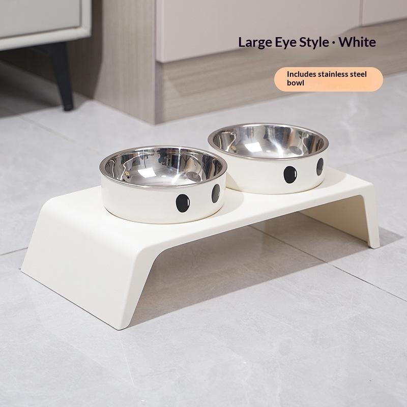 Elevated Pet Feeder Raised Stand With Double Stainless Steel Food Water Bowls For Small Medium Large Dogs Cats