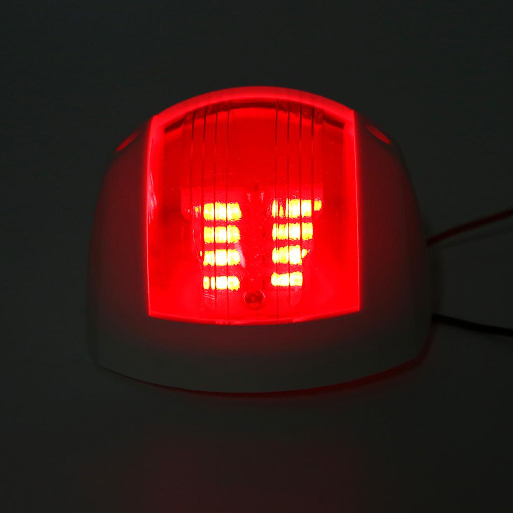 Paar Signallampen 3W LED Navigationswarnleuchte für Marineboot Yacht Rot Grün