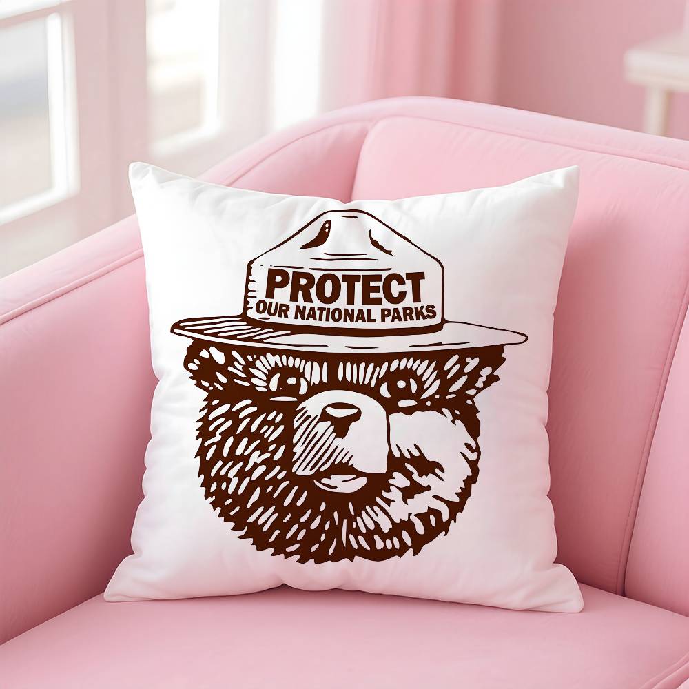Anime S-Smokey B-Bear Pillow Case pattern printing pillowcase living room sofa cushion cover bedroom room decor