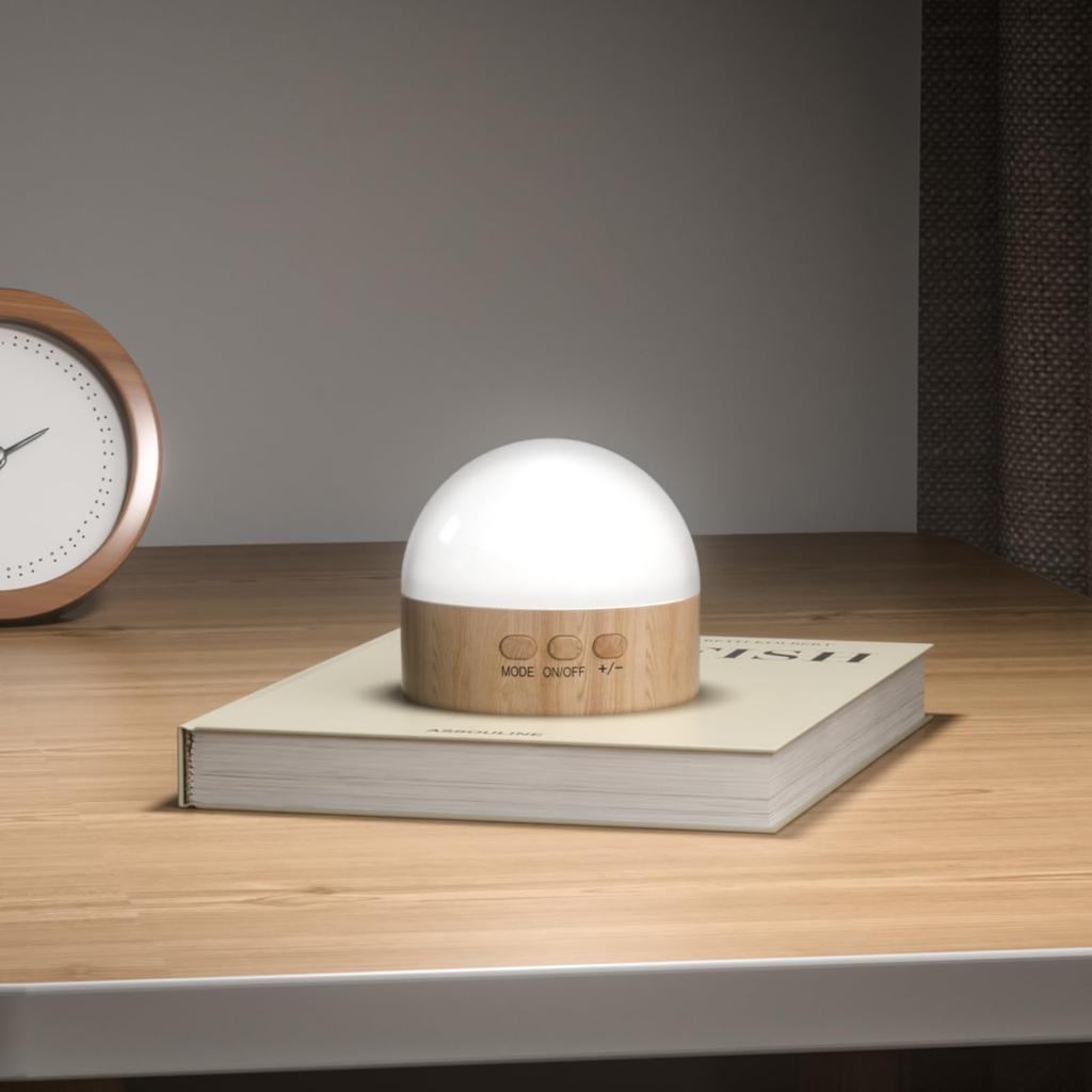 Hensam LED Bedside Lamp, Rechargeable Night Light, Nursing Light, Dimmable, Color-Changing, Memory Function, Warm White, RGB Color, Colorful,