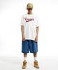 CREAM SODA LAB [2Pack] Authentic Logo Short Sleeve T-Shirt Ivory (Burgundy) White (Black)