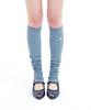 YOUHEE Cut Out Knee Socks Melange Gray