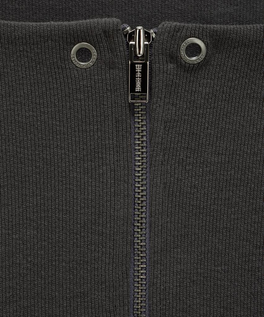 ETRE AU SOMMET Square Button Point Slim-Fit Long Sleeve Top (Dark Gray)