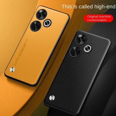 Per Xiaomi POCO F6 Pro Custodia in PU Pelle Opaca Protettiva Posteriore Custodia per Xiaomi Redmi Turbo 3 Antiurto TPU Silicone Bumper Full Shell