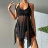 Modischer Sexy Farbiger Enganliegender Damen-Bikini-Badeanzug für den Strand