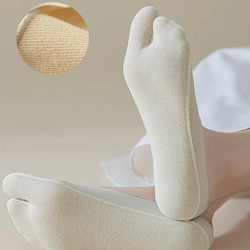 5 Pairs Soft Cotton Split Toe Socks Breathable Tabi Sox New Two Toe Socks  Women Ladies