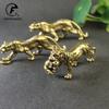 Brass Solid Vintage Cheetah Tiger Statue Desktop Ornaments Pen Rack Lucky Animal Leopard Figurines Miniatures Crafts Decorations
