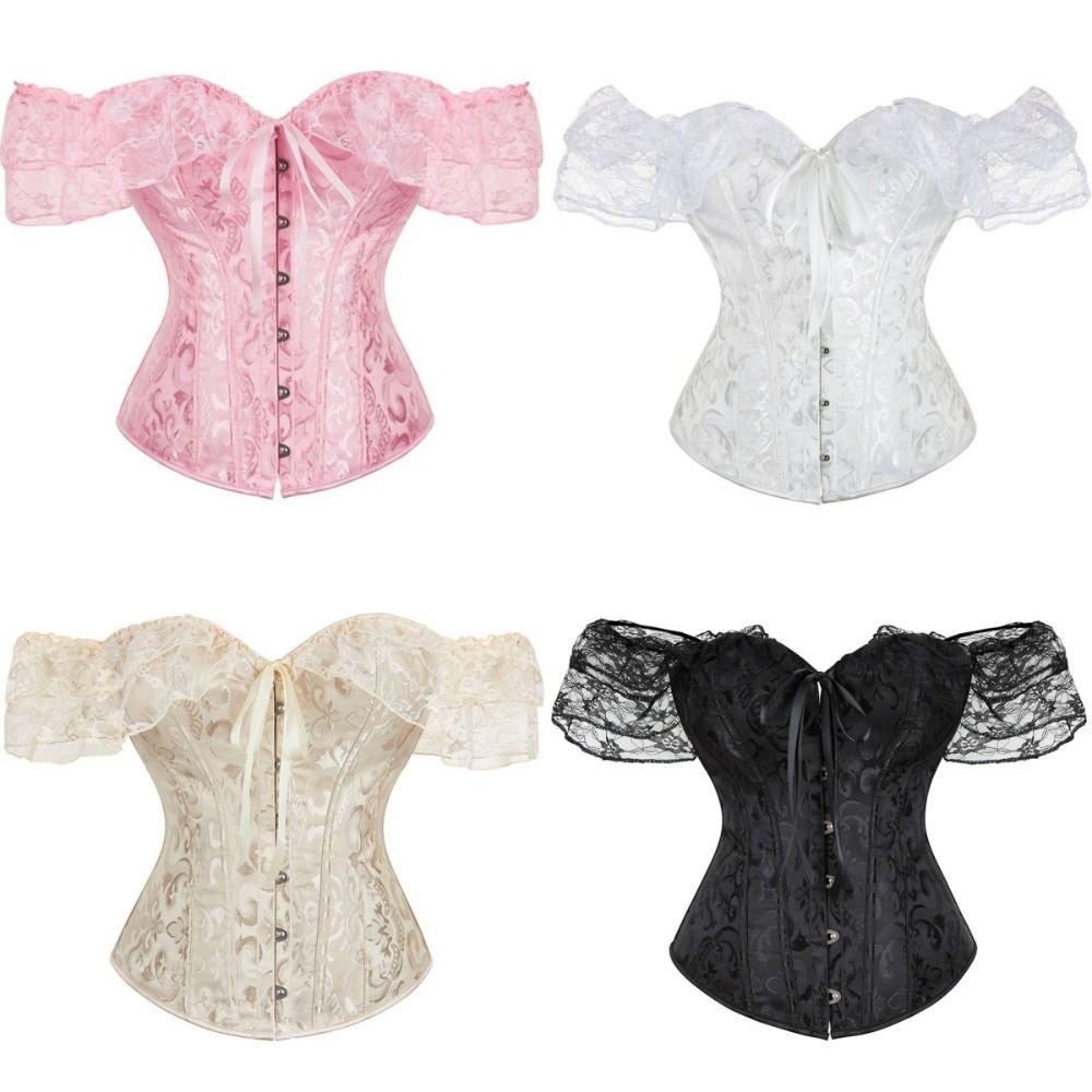Vintage Corset Bustier Top Sexy Corset Waist Trainer New Jacquard Underbust Corset  Women Gift