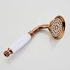 Rose Gold Stainless Steel European-Style Handheld Shower Head with Antique Black Finish