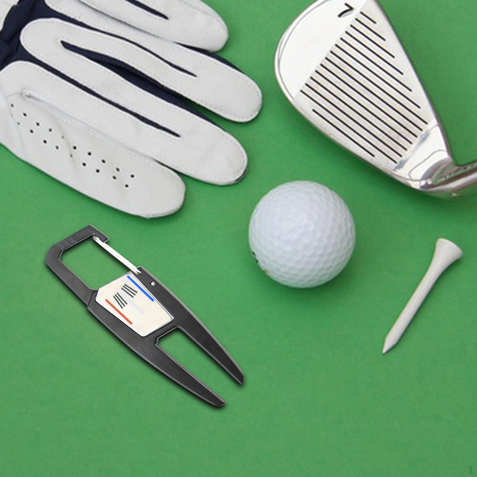 

Multifunctional Golf Divot Tool Alloy Putting Green Fork for срібний
