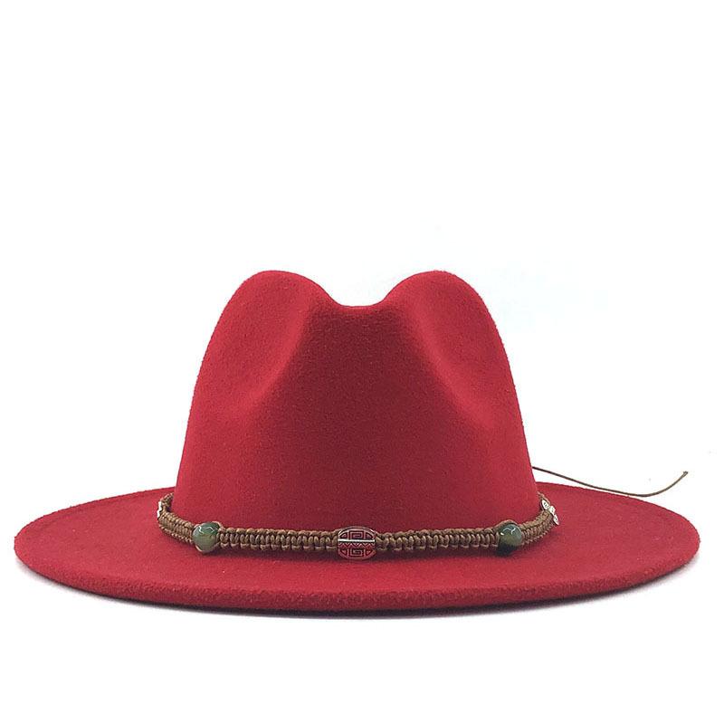 Cappelli Trilby Autunnali a Tesa Larga Moda Femminile Maschile Cappello a Cilindro Cappello Jazz Inverno Cappello Panama Fedora Vintage Uomo Cappello Mafia Feltro 56-60CM