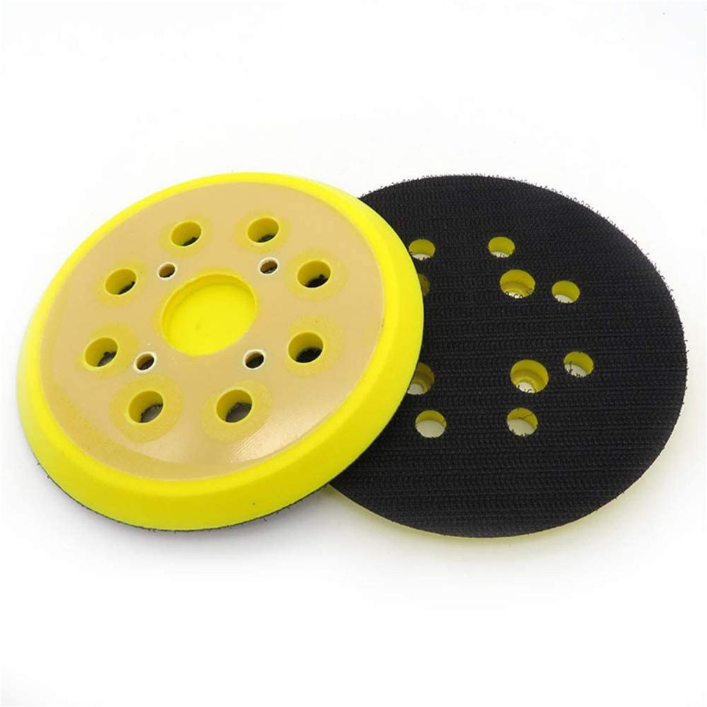 Electric Polishing Disc 5-inch 8-hole 4-eye Yellow Self-adhesive Sandpaper With Buckle Tray PU Car Polishing Disc