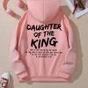 European-Size Letter Print Long Sleeve Hoodie with Pocket
