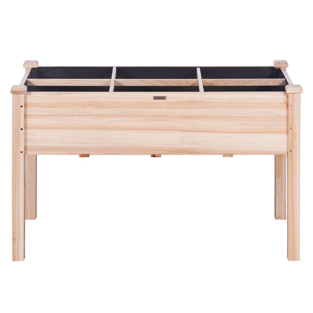 Wooden Raised Garden Bed Planter Box 47.2x22.8x30" Flower Vegetable Herb