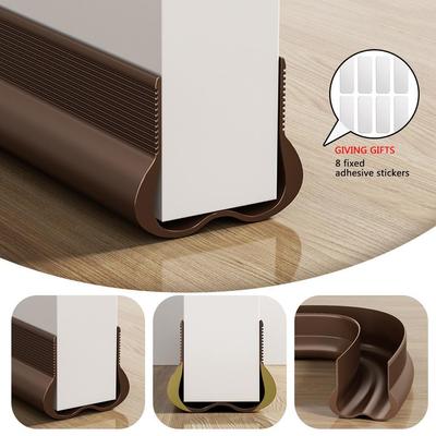 PVC Flexible Door Bottom Sealing Strip Under Door Draft Stopper Wind Noise Reduction Blocker  Weatherstrip With Adhesive Backing