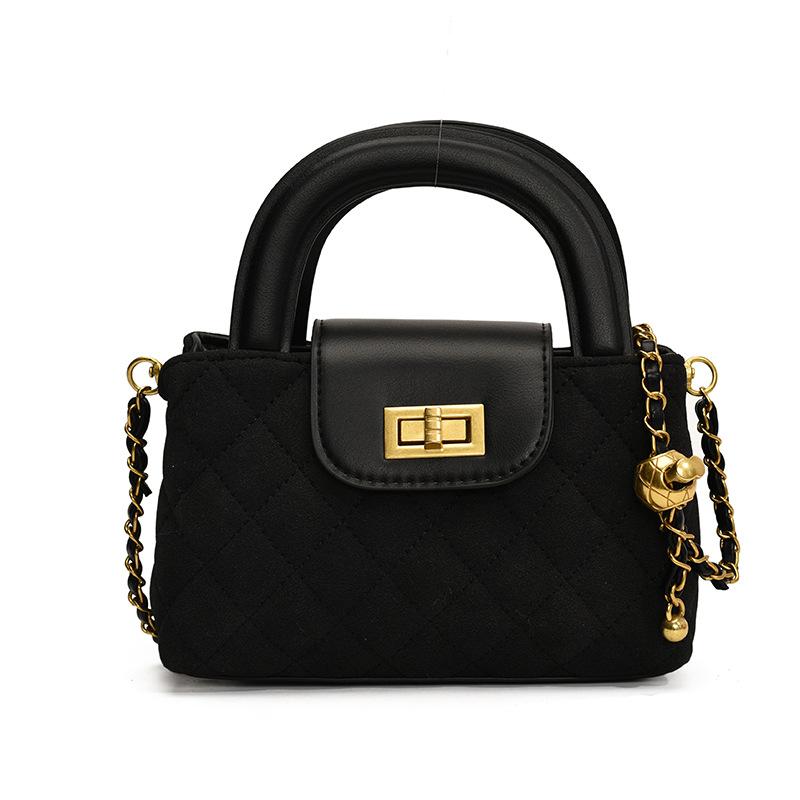 Lingge Chain Bag Women's 2025 New Autumn Retro Fashion Handbag Niche Commuter One-shoulder Crossbody Bag
