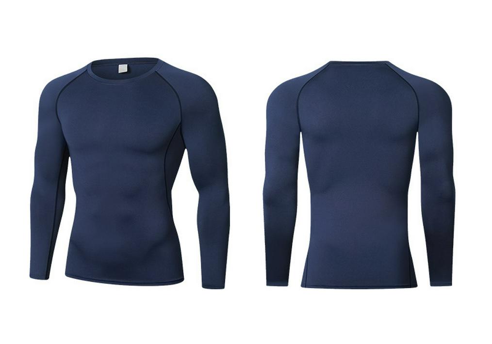 Maglia Compressiva a Maniche Lunghe ad Asciugatura Rapida da Uomo per Sport & Allenamento