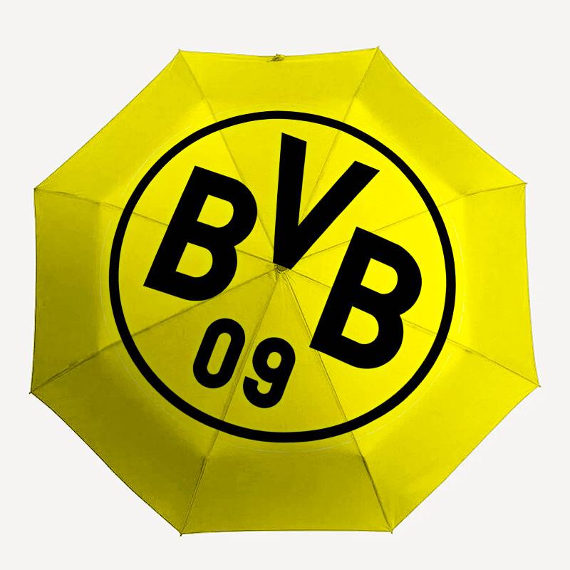 BVB, Dortmund Automatic Opening and Closing, 8 Rib Structure Portable Umbrella, Suitable for Men and Women In All Seasons  Perfect Gift for
