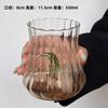 Vintage Vertical Drum Shaped Glass Cup, Heat-resistant Water Cup, Large Capacity Milk Cup, Juice Cup, Coffee Cup
