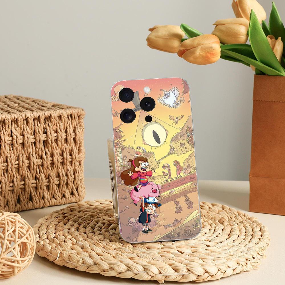 Gravity Falls Comic Anime Phone Case For Iphone 16 15 11 13 14 Pro Max 7 8 Plus X Xr Xs Max Se2020 12mini Transparent Cover