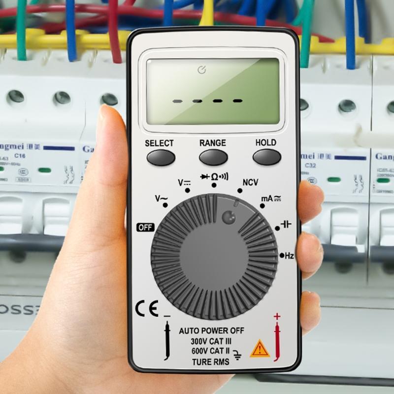 Portable Multimeter 1999 Counts Digital Multimeter Voltmeter Auto-Ranging for Testing Voltage Current Resist Continue