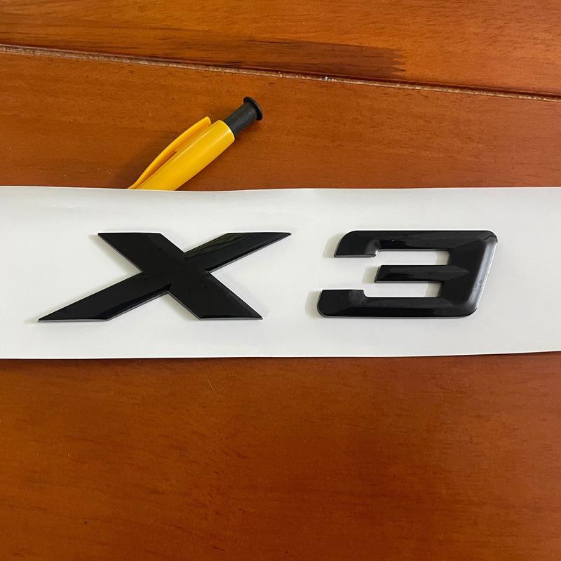 Kompatibler BMW X Serie Heckemblem-Aufkleber: X1-X7 Schwarze Heckbeschriftung