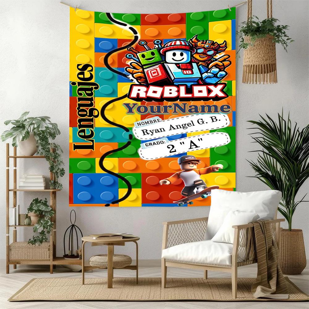 Roblox Custom Your Name Wall Decor Tapestry Art For Pet Memorial Birthdaywedding Party Backdrop Family Gift