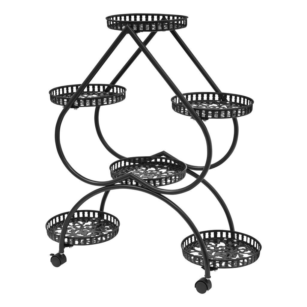 Topfpflanzenständer, Herzförmiger Topfhalter, Pflanzenregal, 73x28x80cm, Vierstöckiges Design, für Wohnungen, Büros, Geschäfte, Gärten