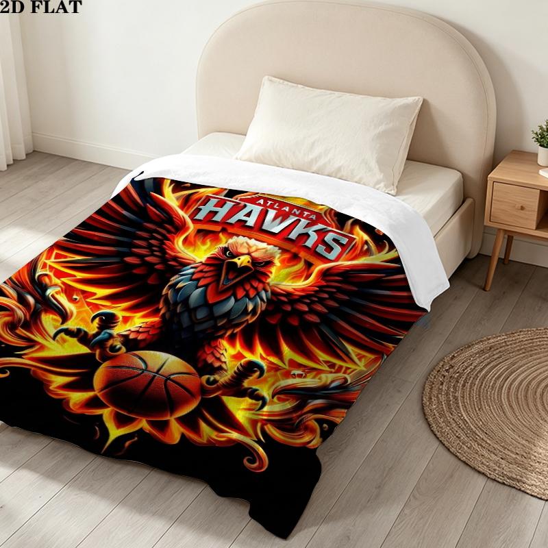 Hawthorn Football Club Print Flannel Blanket, High quality Comfortable for All Seasons, Home Decor, Warmth and Comfort, Perfect for Christmas Gifts