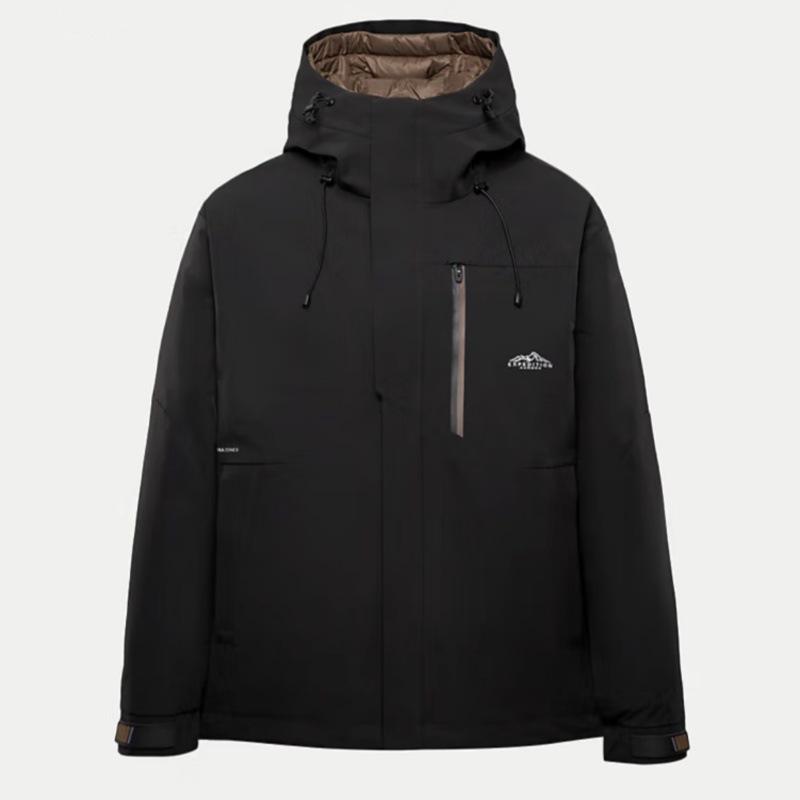 

HY880 Hooded Cold-Resistant Down Jacket with Detachable Goose Down Liner 170 чорний