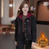 Women's Thick Velvet Hooded Denim Jacket - Autumn/Winter 2025 Chic Casual Top
