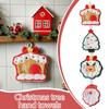 Christmas Hand Towels 2025 Elk Santa Tree Pattern Cleaning Cloth Coral Fleece Plush Towel Absorbent Hang Wipe Xmas Decor