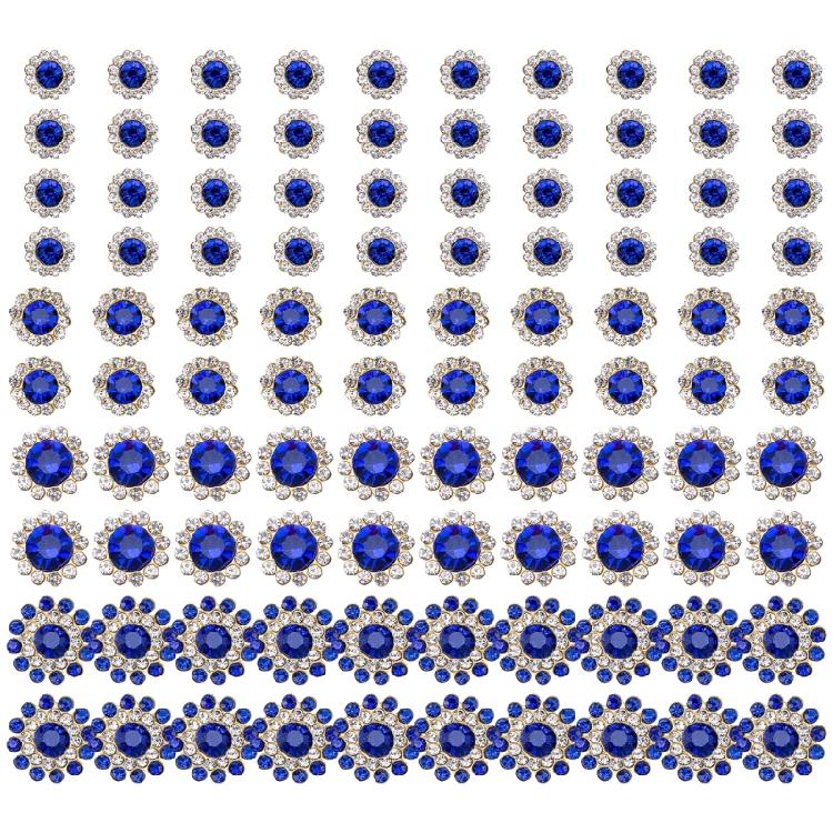 100Pcs Decorative Sew on Rhinestones Flower Shape Sew on Rhinestones for Clothing Dress Shoes Bag Hat and Sewing Project