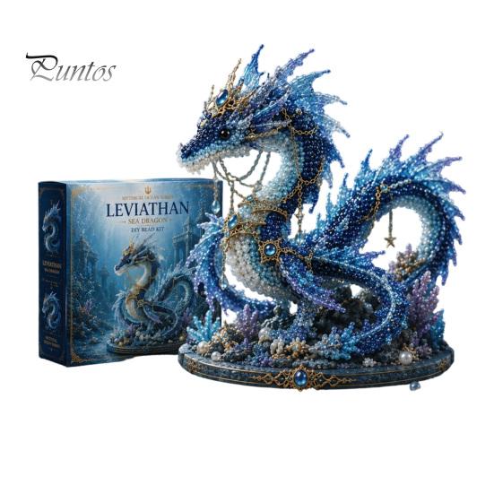 DIY Bead Kit Mythical Ocean for Beginners, 3D Beaded Animal Making with Instructions, Crystal Unique Sea Designs Beads and Pattern Guide, Underwater