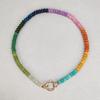 Women's Summer Crystal Rainbow Abacus Bead Necklace