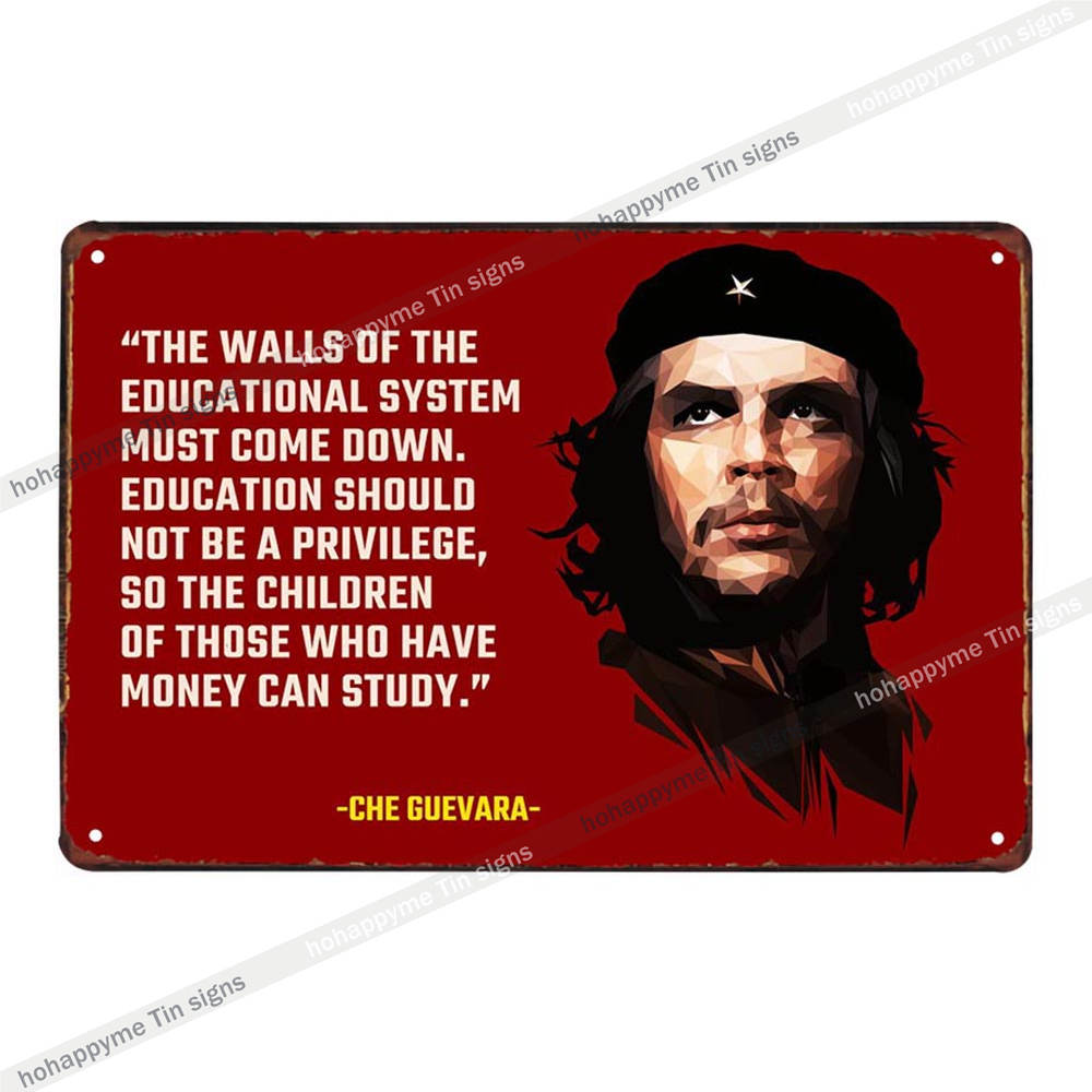 Kommunismus Che Guevara Vintage-Poster Metallschild Retro-Industrie-Dekor Bar Pub Club Männerhöhle Wanddekoration 30 x 20 cm