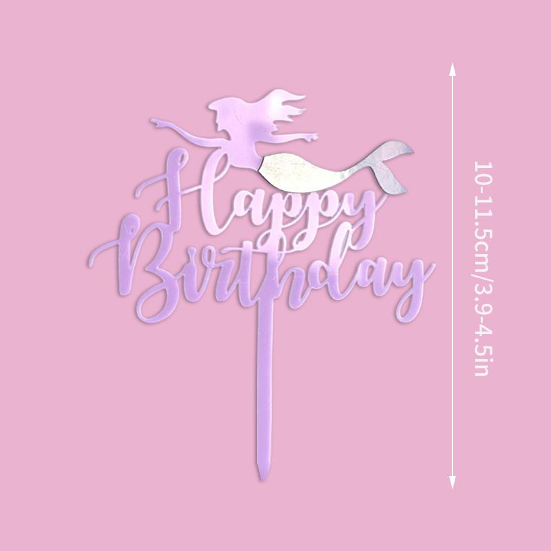 1 Stück Happy Birthday Cake Topper Acryl Kreativer Cupcake Topper für Kinder Babyparty Geburtstagsfeier Kuchen Dessert Dekoration