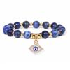 Fashion Evil Eye Natural Stone Beaded Bracelet for Women Men Amulet Protection Jewelry Yoga Spiritual Friendship Gifts