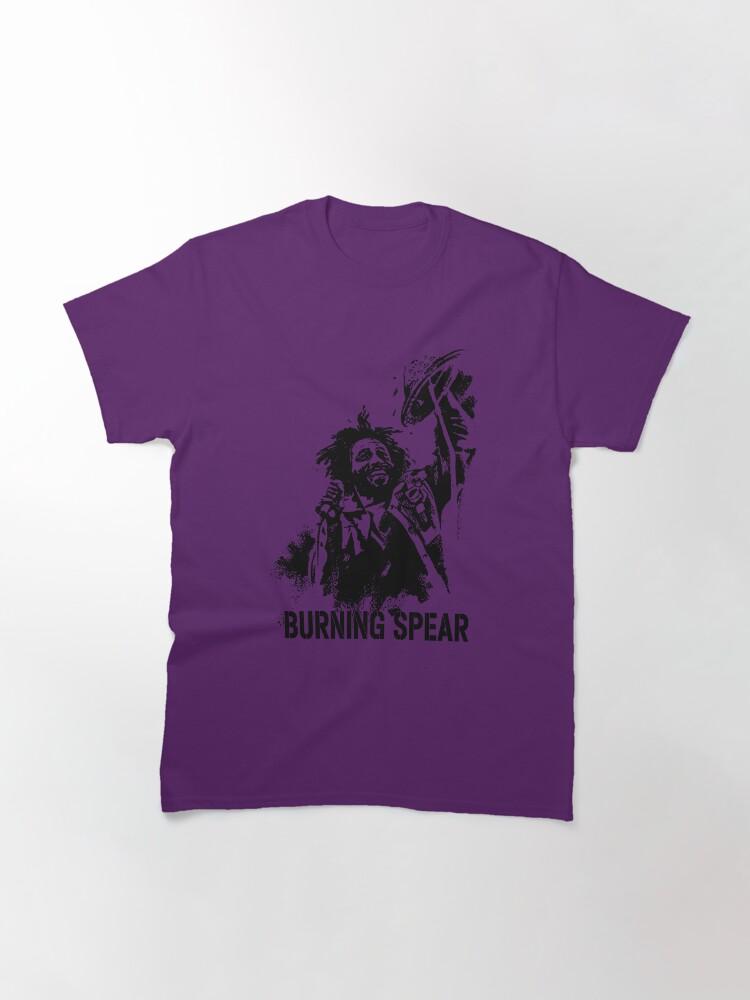 Burning Spear White And Black Burning Design Spear Musician Classic T-Shirt